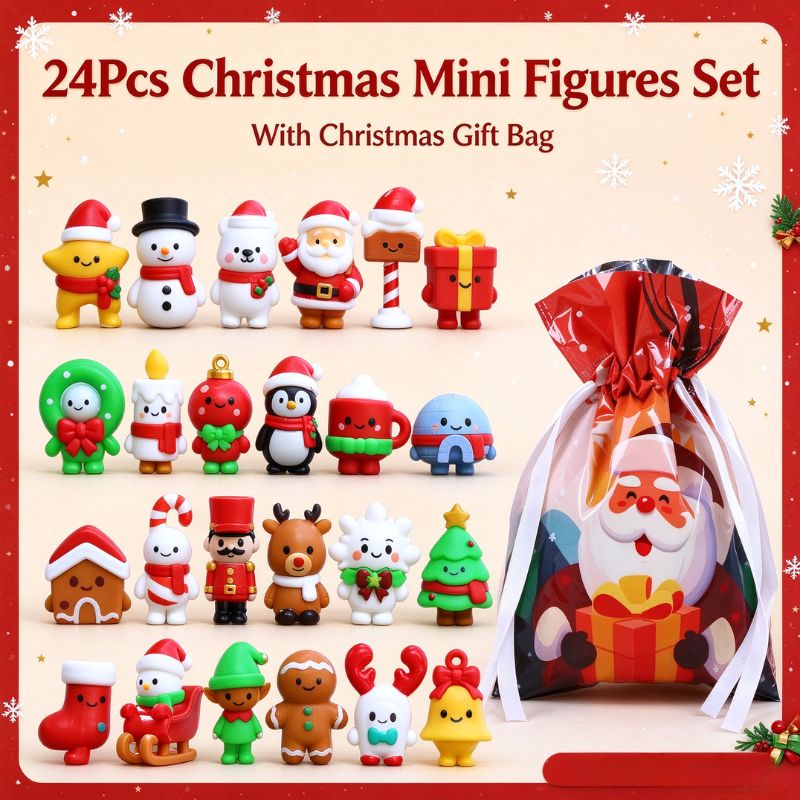 Kids Toys Xmas - Zestaw Świątecznych Mini Figorek w Torebeczkach