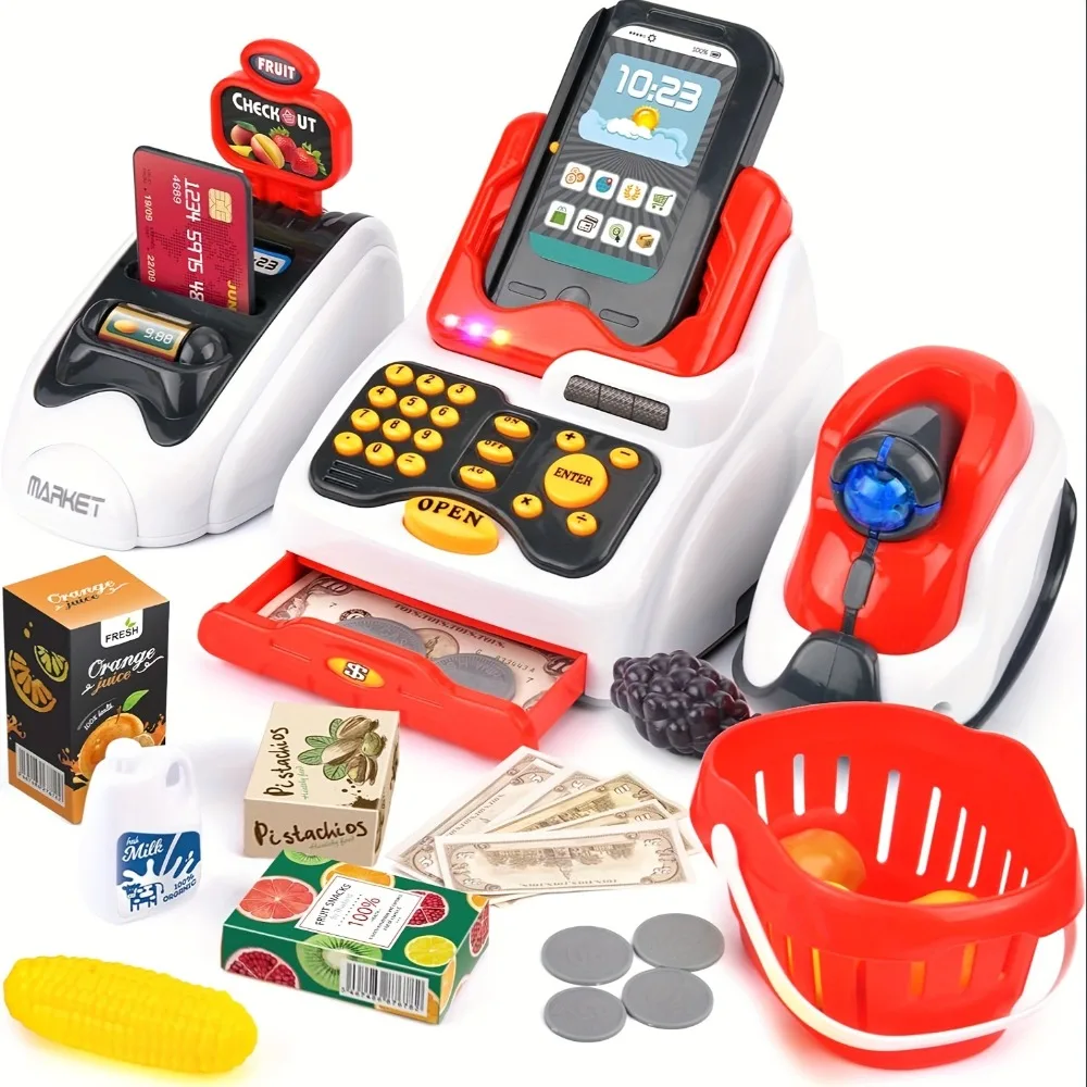 33PCS Zabawkowa kasa fiskalna  – Toy Cash Register recenzja i cena